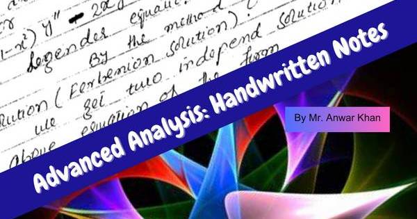 Advanced Analysis: Handwritten Notes