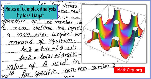 Notes of Complex Analysis by Ms. Iqra Liaqat