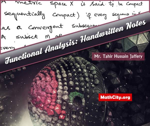 Functional Analysis by Prof Mumtaz Ahmad