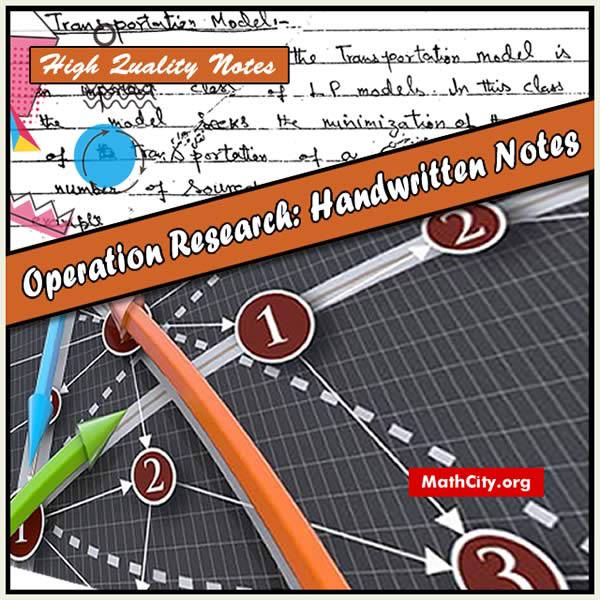 Operation Research: Handwritten Notes