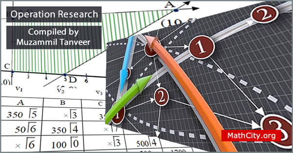 Notes of Operation Research by Sir Haidar Ali