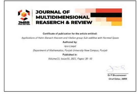 Publication Certificate Publication Certificate