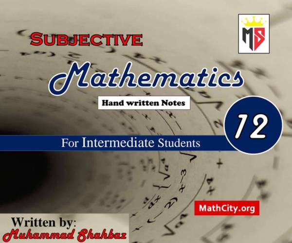 Subjective Mathematics 12th by Muhammad Shahbaz