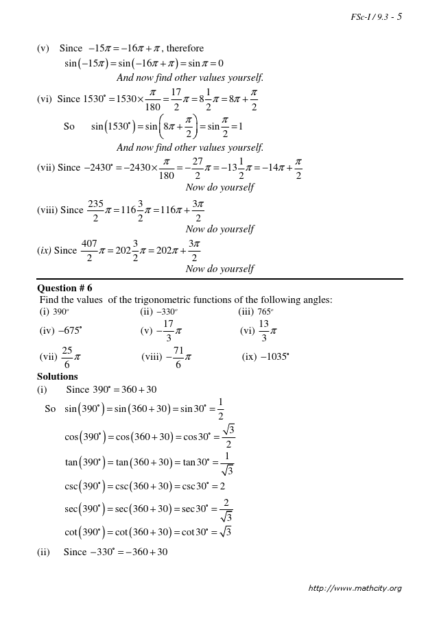 Ch 09 fundamentals of trigonometry mathematics fsc part 1 mathcity
